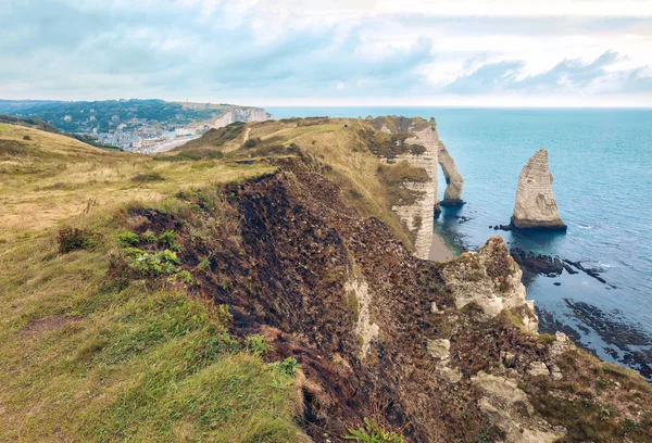 Famouse Etretat arch rock, Francie — Stock fotografie