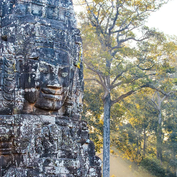 Bayon chrám socha, Angkor, Siem Reap, Kambodža — Stock fotografie