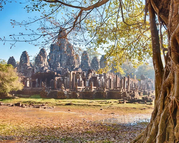 Templo de Bayon, Angkor, Siem Reap, Camboja — Fotografia de Stock