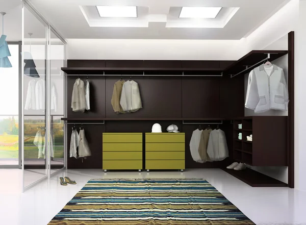 lüks daire soyunma odası render