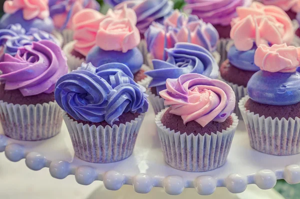 Roze Cup-Cake close-up — Stockfoto