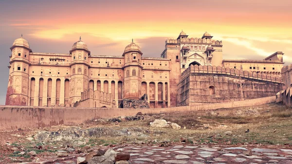 Άποψη του amber fort, jaipur, Ινδία — Φωτογραφία Αρχείου