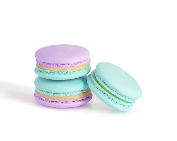 Macarons isolés sur blanc — Photo