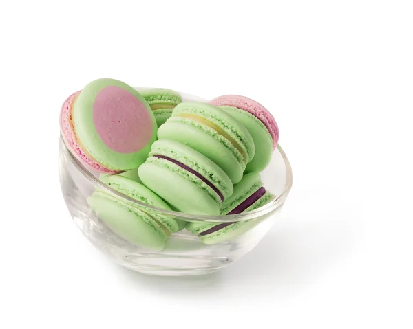 Macarons isolés sur blanc — Photo