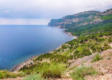 Kırım, Ukrayna'nın kayalık deniz manzarası