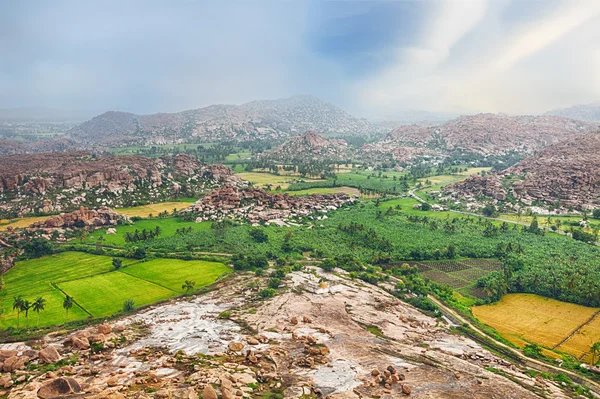 View over Hampi ancient hindu city — Stock Photo, Image