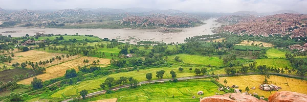 View over Hampi ancient hindu city — Stock Photo, Image