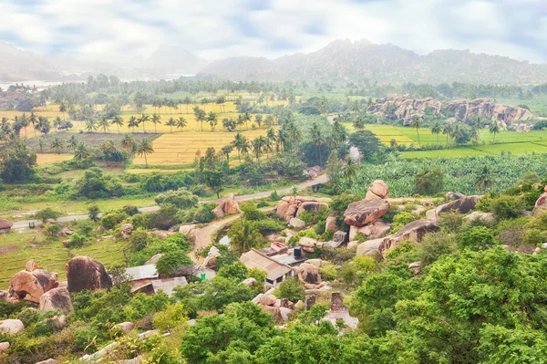 View over Hampi ancient hindu city — Stock Photo, Image