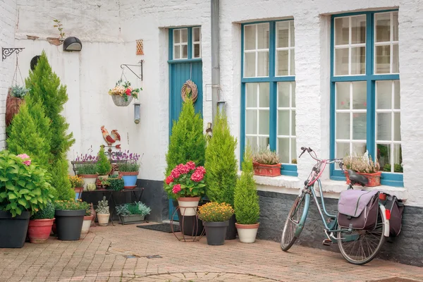 House porch decorated with flowers