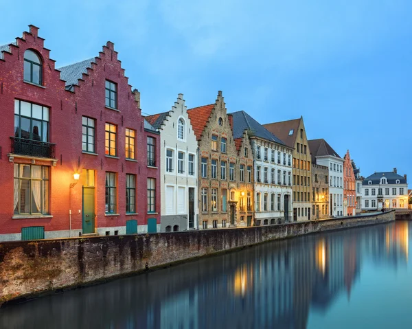 Bruges historical pitched roofs and spiers — Stock Photo, Image