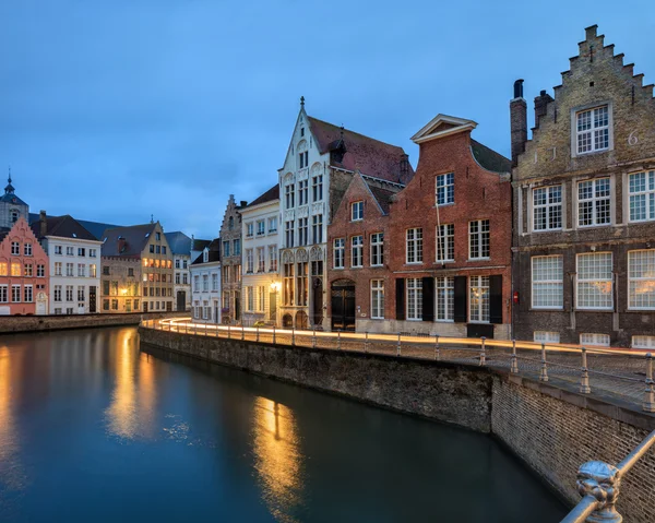 Bruges historical pitched roofs and spiers — Stock Photo, Image