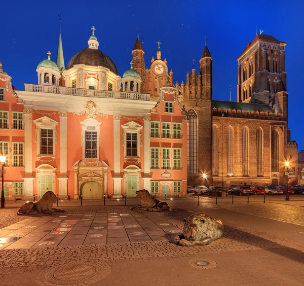 El viejo Gdansk por la noche — Foto de Stock