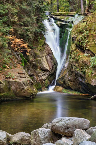 Szklarki waterfall in Poland