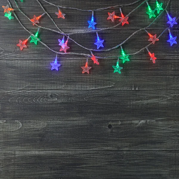 Christmas background with star lights — Stock Photo, Image