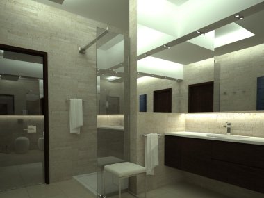 lüks banyo render