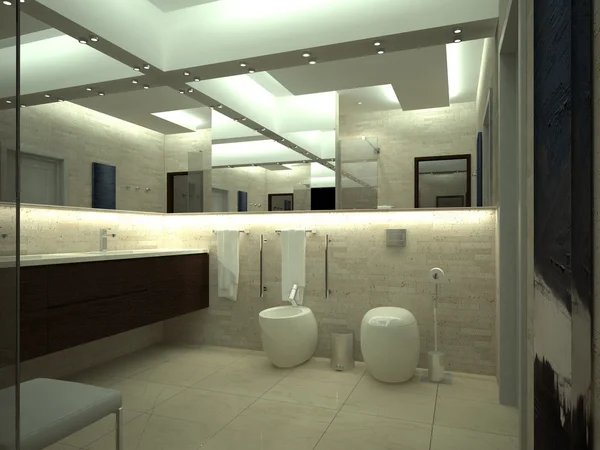 Render of luxury toilet — Stock Photo, Image