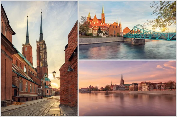 Wroclaw Tumski ön kyrka — Stockfoto