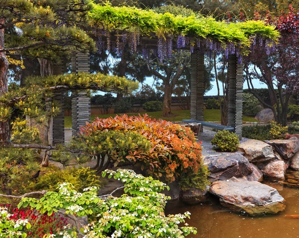 Vista do jardim de Mônaco, Cote dAzur — Fotografia de Stock