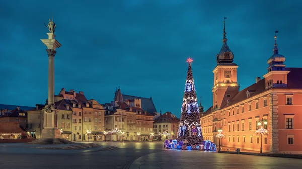 Kerstboom in oude Warschau — Stockfoto