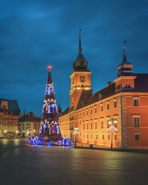 Árbol de Navidad en Varsovia — Foto de Stock