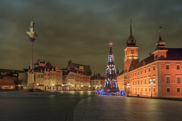 Karácsonyfa régi Varsóban — Stock Fotó