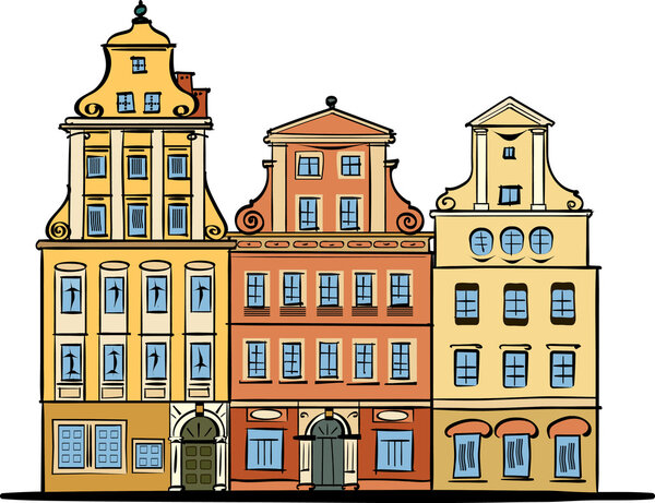 Wroclaw Rynek square facades