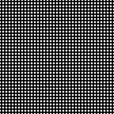 Siyah zemin üzerinde tekrar eden beyaz daireler, karanlık, modaya uygun desenler, klasik desenler, yaratıcılık için boş olan ışık noktaları. ESP 10.