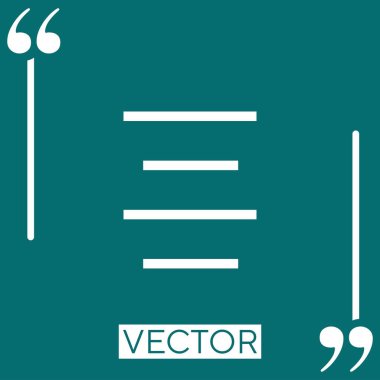 Merkez vektör simgesini doğrusal olarak hizala. Düzenlenebilir vuruş çizgisi