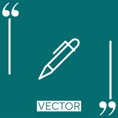 kalem vektör doğrusal simgesi. Düzenlenebilir vuruş çizgisi