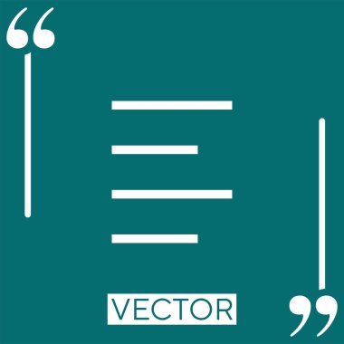 Sol vektör simgesi doğrusal simgesini hizala. Düzenlenebilir vuruş çizgisi