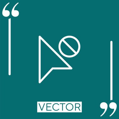 İmleç vektör simgesi doğrusal simgesi. Düzenlenebilir okşanmış satır