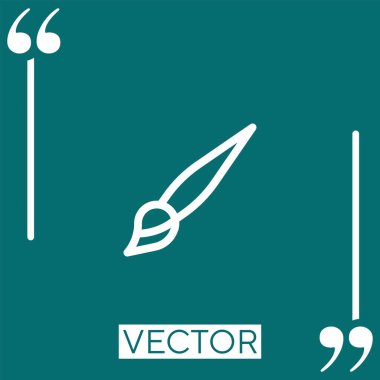 fırça vektör simgesi doğrusal simgesi. Düzenlenebilir vuruş çizgisi