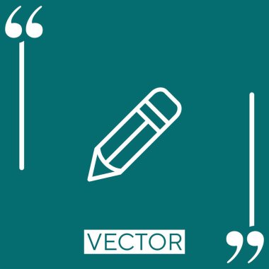 Kalem vektörü simgesi doğrusal simgesi. Düzenlenebilir vuruş çizgisi