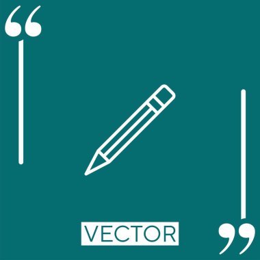 Kalem vektörü simgesi doğrusal simgesi. Düzenlenebilir vuruş çizgisi