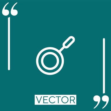 Pan vektör simgesi doğrusal simgesi. Düzenlenebilir vuruş çizgisi