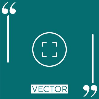 doğrusal vektör simgesine odaklan. Düzenlenebilir vuruş çizgisi