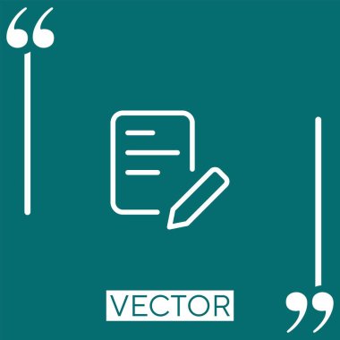 Vektör simgesini düzenle. Düzenlenebilir vuruş çizgisi