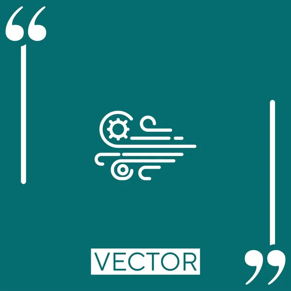 Icono Vector Transmisión Aire Icono Lineal Línea Carrera Editable — Vector de stock