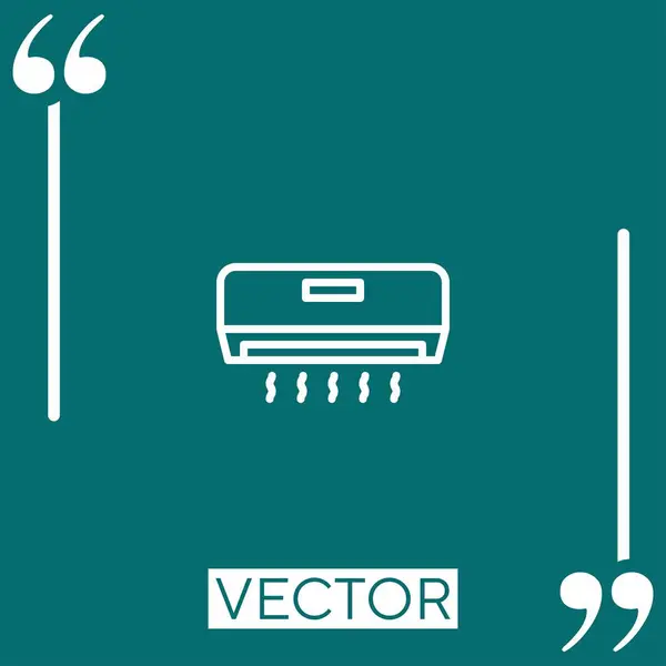 Airconditioner Vector Icoon Lineair Icoon Aanpasbare Slaglijn — Stockvector