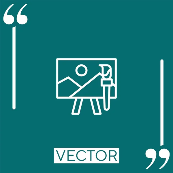 Icône Vectorielle Art Icône Linéaire Ligne Caressée Modifiable — Image vectorielle