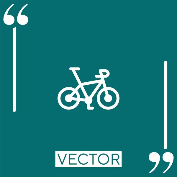 Bici Vector Icono Icono Lineal Línea Acariciada Editable — Vector de stock