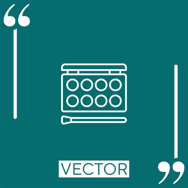 Blush Vector Icon Ícone Linear Linha Encadeada Editável — Vetor de Stock