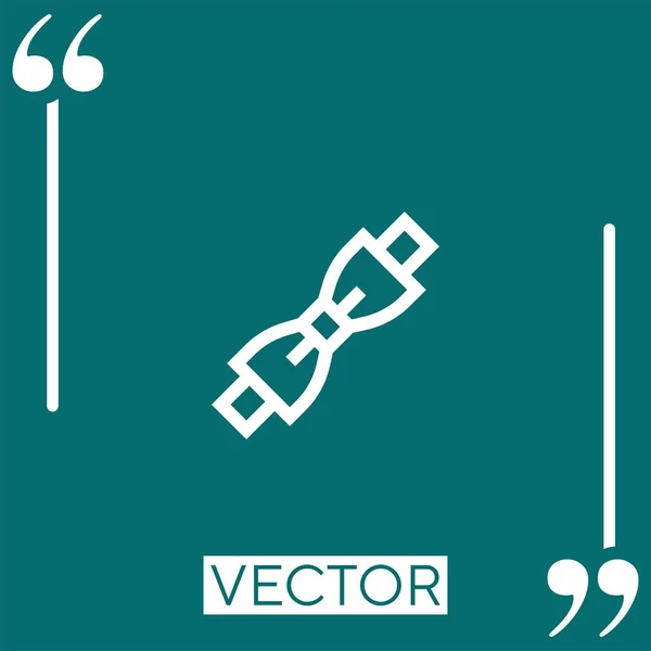Fliege Vektor Symbol Lineares Symbol Bearbeitbare Strichlinie — Stockvektor