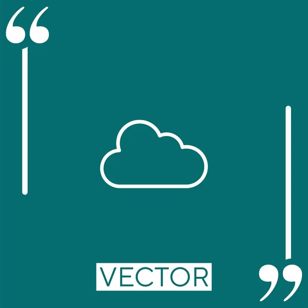 Cloud Vector Icon Icono Lineal Línea Acariciada Editable — Vector de stock