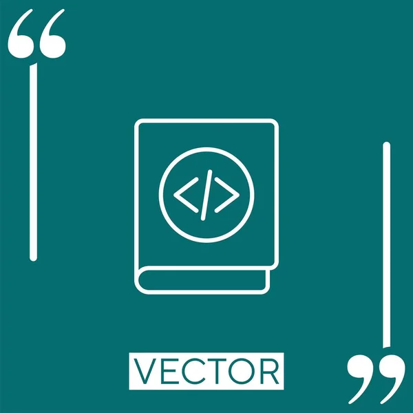 Codificación Icono Vectorial Icono Lineal Línea Carrera Editable — Archivo Imágenes Vectoriales