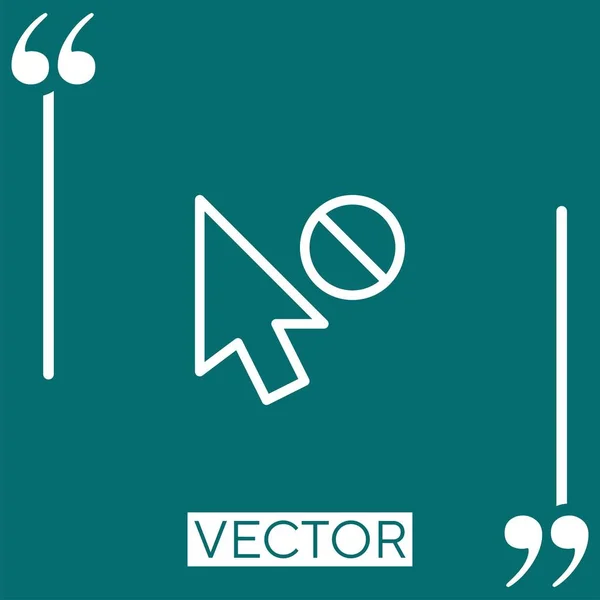 Значок Вектора Курсора Линейный Значок Редактируемая Линия — стоковый вектор