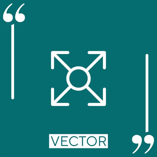 Irány Vektor Ikon Lineáris Ikon Szerkeszthető Simított Vonal — Stock Vector