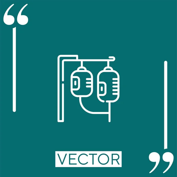 Drip Vector Icon Icono Lineal Línea Acariciada Editable — Archivo Imágenes Vectoriales