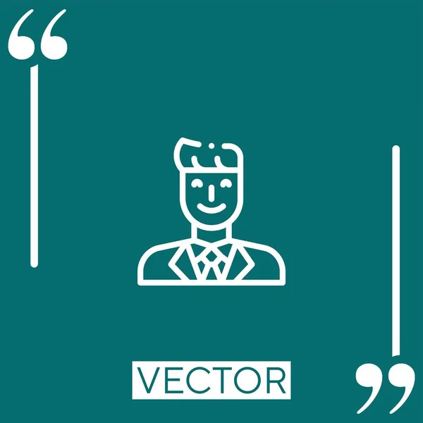 Doctor Vector Icono Icono Lineal Línea Carrera Editable — Vector de stock