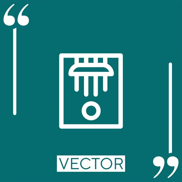 Pictograma Vectorială Kalimba Pictograma Liniară Linie Stroked Editabilă — Vector de stoc